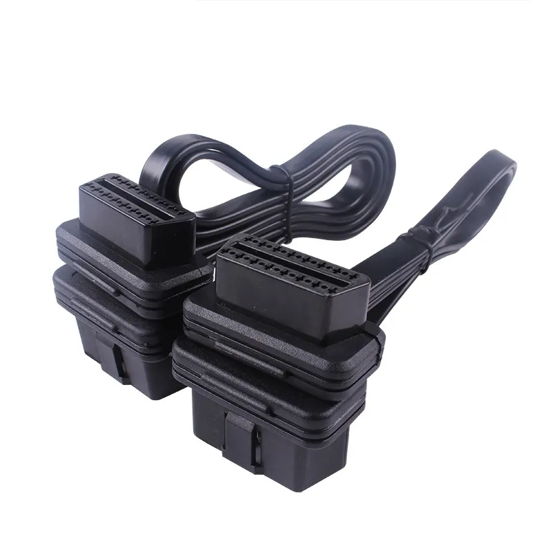 60/100 см OBD кабель l-образный локоть Авто ODB2 удлинитель 16pin разъем адаптер папа-мама ELM327 диагностические кабели