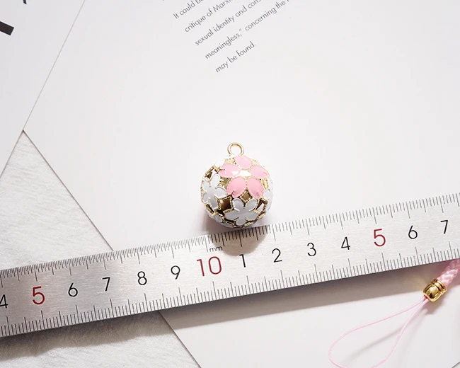 Традиционная Япония Розовая Сакура Колокольчик Омамори Хорошее Благословение Мобильный аксессуар Сумка Подвеска Оберег Хорошего Удачи Красивый Подарок J03