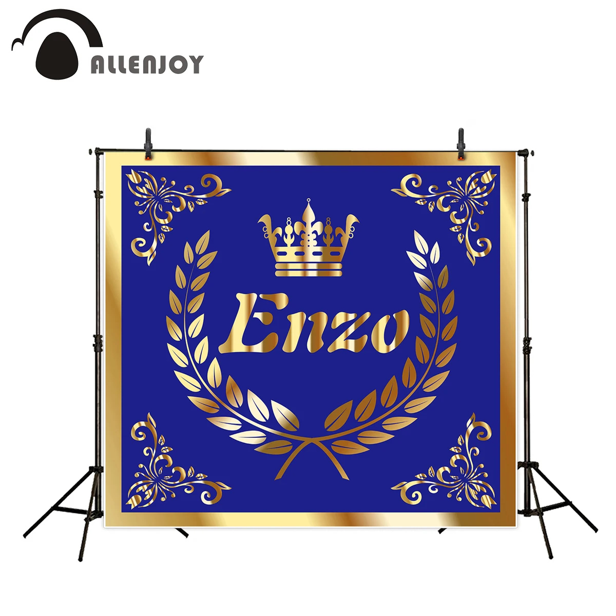 Allenjoy фон для фотосъемки с синим дном, золотой короной, оливковой веткой, задний фон для фотосъемки в школьном стиле