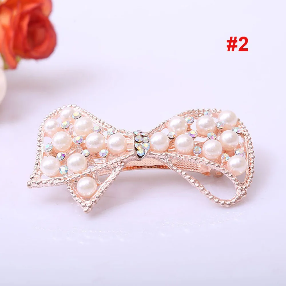 

1PC Pearl Metal Hairclips Rhinestone Hair Clip Women Hairpin Girls Hairpins Barrette Bobby Pin Hairgrip Headwear Hair Accessorie