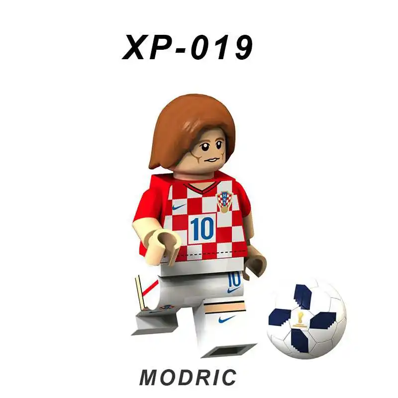 Pogba Роналду Месси Бекхэм Неймар модрик Кавани Брюйн модели блок BrickToy фигурки совместимы
