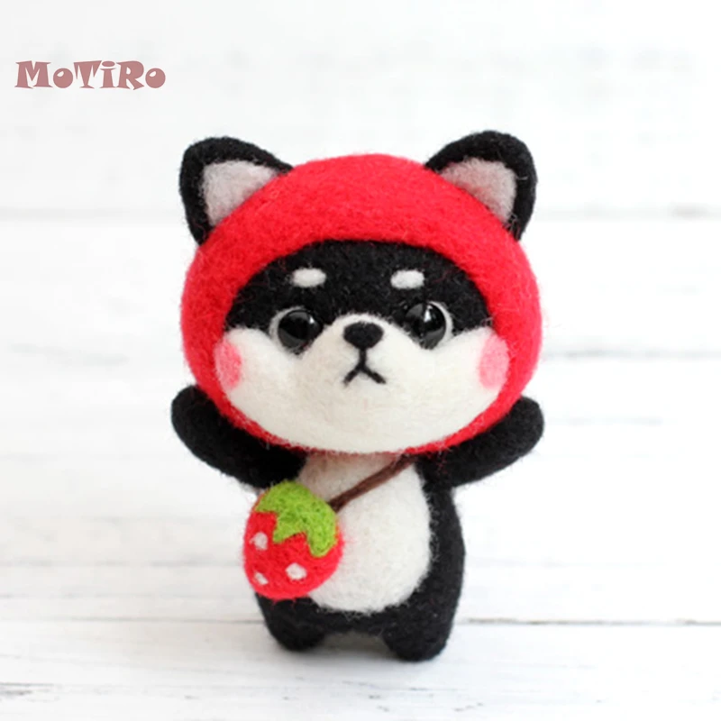 MoTiRo неготовый войлочный материал сделай сам посылка мультфильм Шиба ину Акита