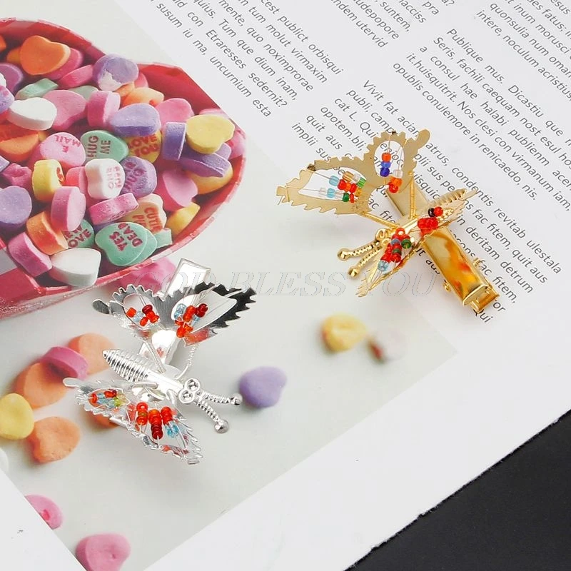 Заколка для волос с бантом-бабочкой девочек цвет в ассортименте | Красота и