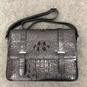 mens fashion genuine alligator leather messenger bag genuine crocodile leather crossbody bag for men ubej0004 free global shipping