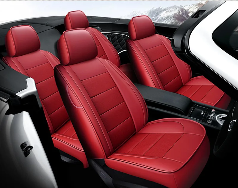 Кожаный чехол для автомобильного сиденья из воловьей кожи для Volkswagen VW Magotan Golf Tiguan Scirocco Touareg Phaeton Beetle Caddy