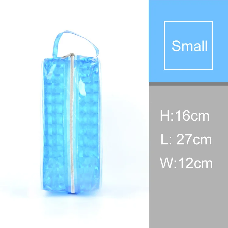 Blue Small Пляжные Сумки для бассейна, сумка для спортзала, водонепроницаемые сумки, прозрачный EVA Желейный органайзер, сумка для плавания, для мытья полоскания, для хранения, XA483WA - Цвет: Blue Small