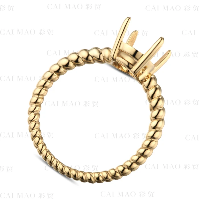 CaiMao 6x8 мм овальная огранка Semi Установка кольца 18k желтое золото драгоценный