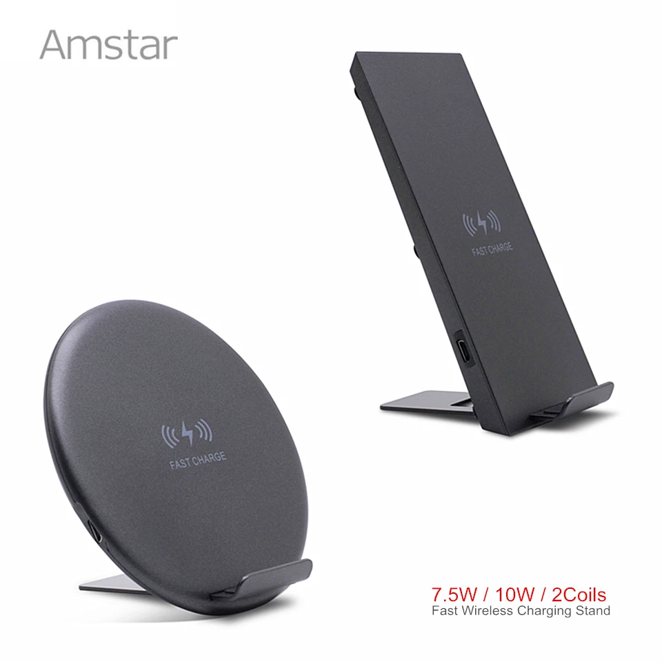 Amstar 10 Вт Быстрое беспроводное зарядное устройство для samsung Galaxy S10 S9 S8 Note 10 USB Qi зарядная подставка для iPhone 11 Pro XS Max XR X 8 Plus