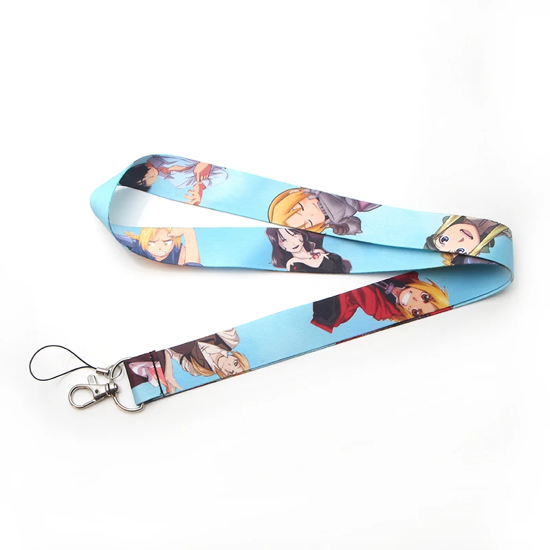 P3634 Dongmanli Аниме Стальной Брелок-Алхимик Lanyards держатель удостоверения личности ID карта Пропуск Тренажерный зал мобильный телефон бейдж держатель ключевой ремень