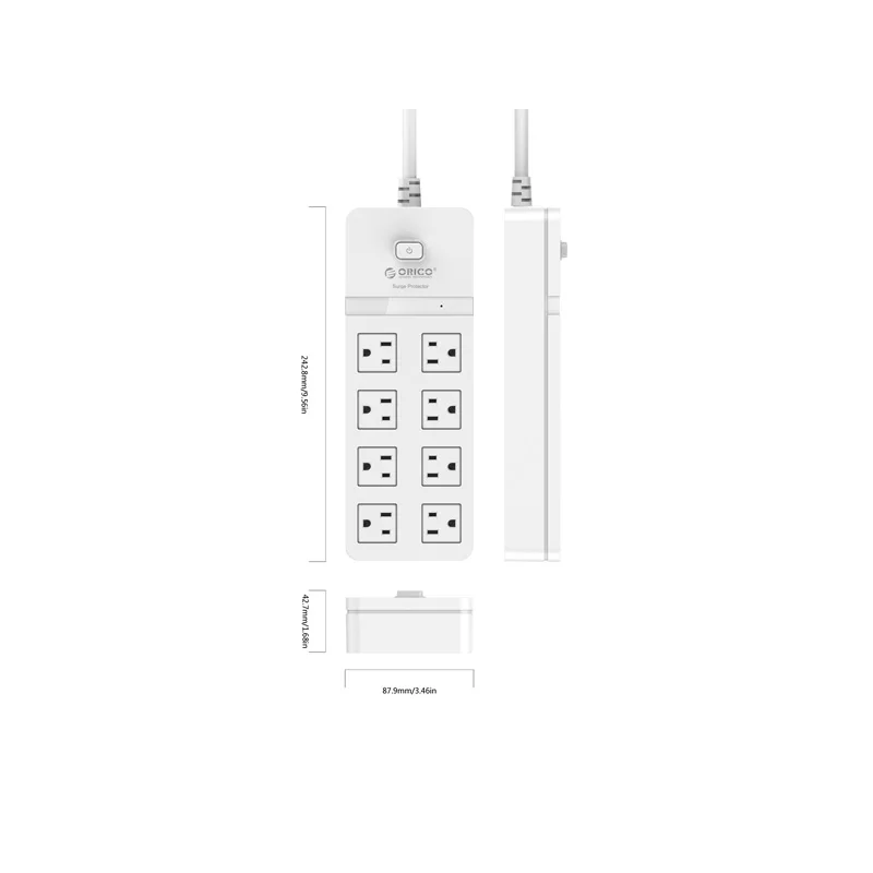 ORICO SPT-S8 высокая степень защиты от перенапряжения Силовая розетка силовая полоса