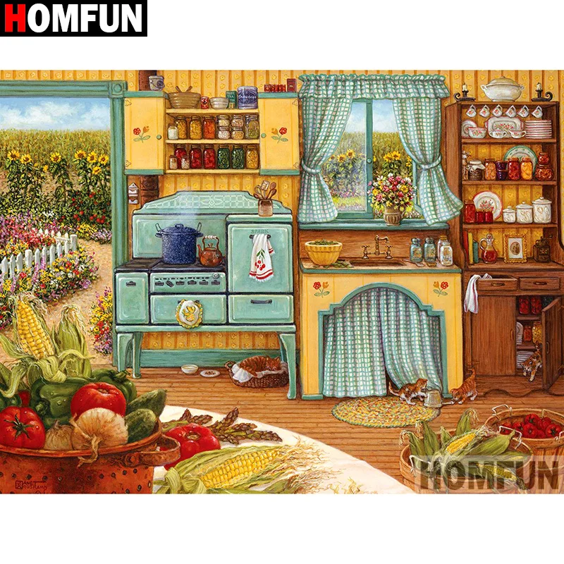 Алмазная 5d-картина HOMFUN кухонный Подсолнух вышивка крестиком из