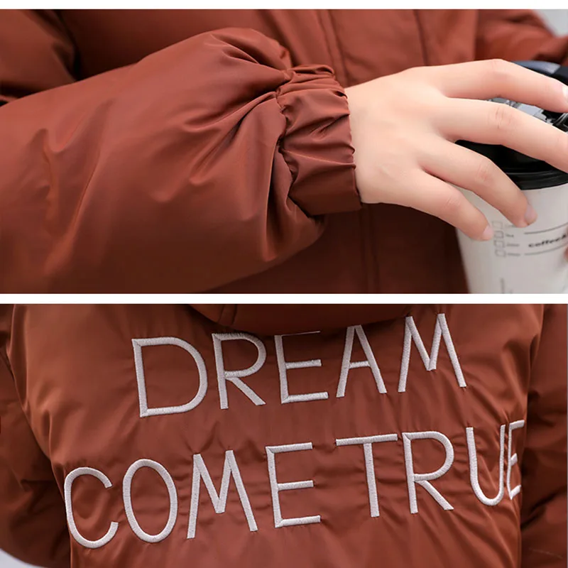 2020 Новое поступление зимняя куртка женская короткая верхняя одежда модная с