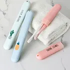 Портативный чехол для зубной щетки с героями мультфильмов, Дорожный Чехол для мытья зубов, контейнер для хранения, органайзер для улицы