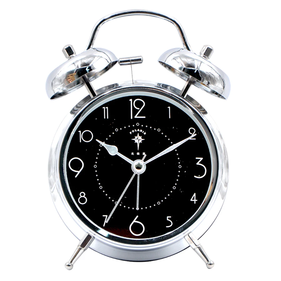 Металлический креативный детский будильник супер громкие прикроватные часы
