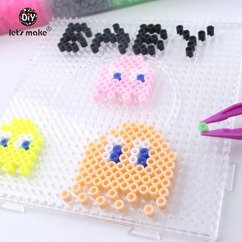 Давайте сделаем детские игрушки 5 мм Perler бусины 28 Цвета Box Set предохранитель Hama Бусы Diy детские игрушки подарок душа Монтессори игрушки