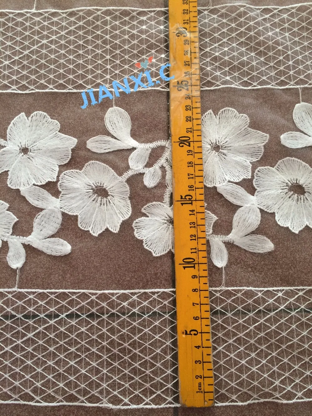 5 ярдов/партия белая кружевная ткань с блестками | Дом и сад