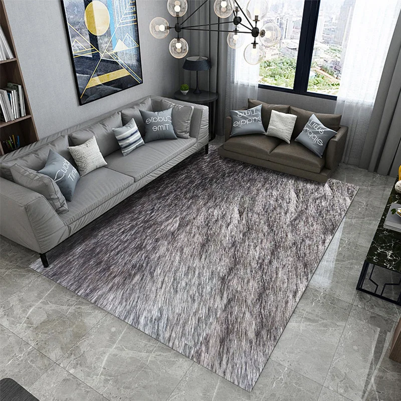 Cilected 80x120 см животный мех искусственный Леопардовый принт ковер для гостиной, спальни, кофейный столик кресло коврик нескользящий Водонепроницаемый дверной коврик