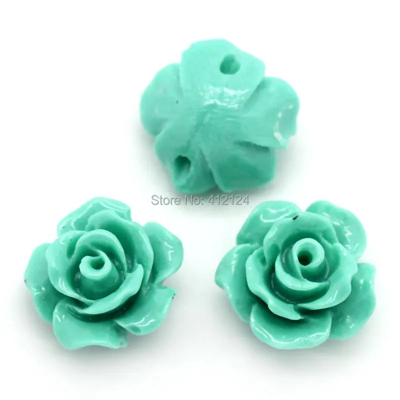

Spacer Bead Coral Camellia Flower Green Jewelry DIY Finding 10mm Dia.( 3/8") 100Pcs