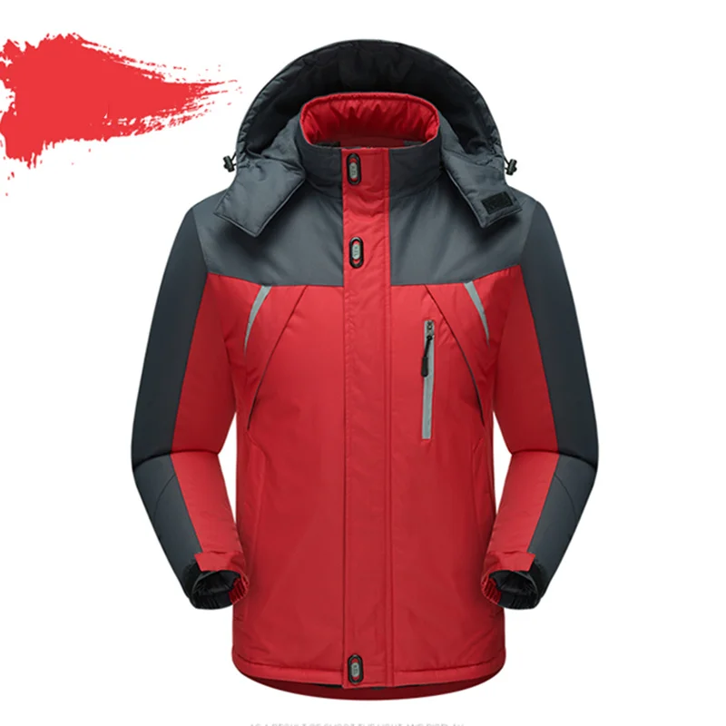 2018 men winter clothes Add pile waterproof male jacket coat The hat folds casual pourpoint plus 4XL | Мужская одежда