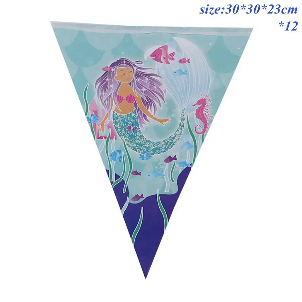 Mermaid Banners Taoup 1 шт. мультяшная маленькая наклейка с изображением русалки Вечерние Декорации маленькая Русалочка День Рождения Декор для маленьких девочек Babyshower - Цвет: Mermaid Banners