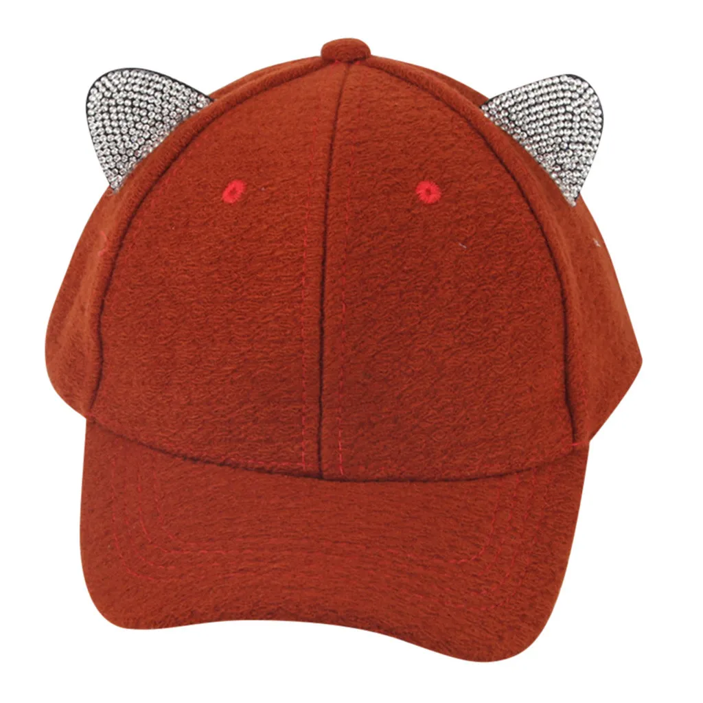Бейсболка Snapback с милыми кошачьими регулируемыми ушками для взрослых сетчатая