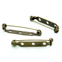 50pcs antique bronze brooch back safety pin bar pin 35mm long brooch pin findings