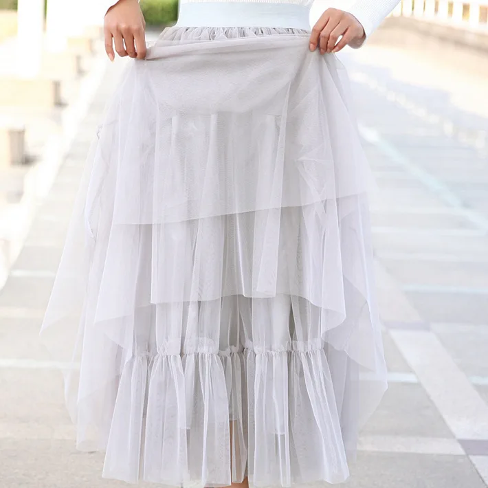 Лучшие продажи Весной и Летом Дамы Чай Длина Тюль Юбки | Женская одежда
