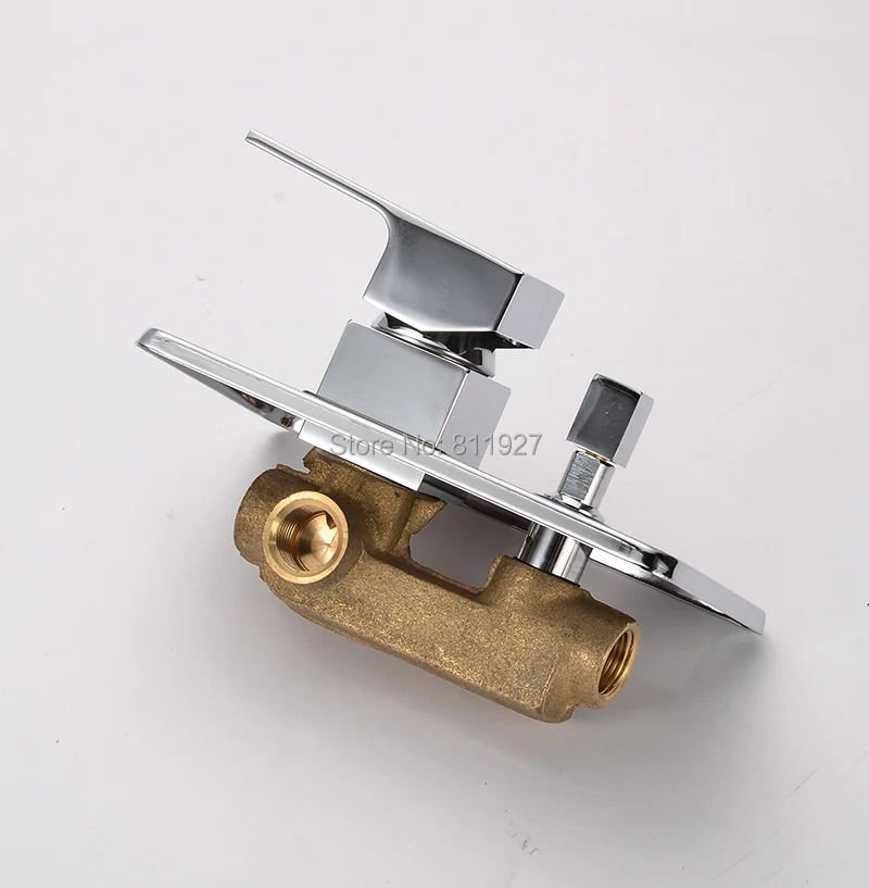 Медь латунь ванная квадрат дождь комплект для душа миксер кран затычка chuveiro torneira