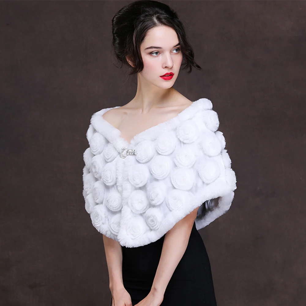 2020 Новый стиль натуральным с мехом кролика пончо шарф модные женские туфли