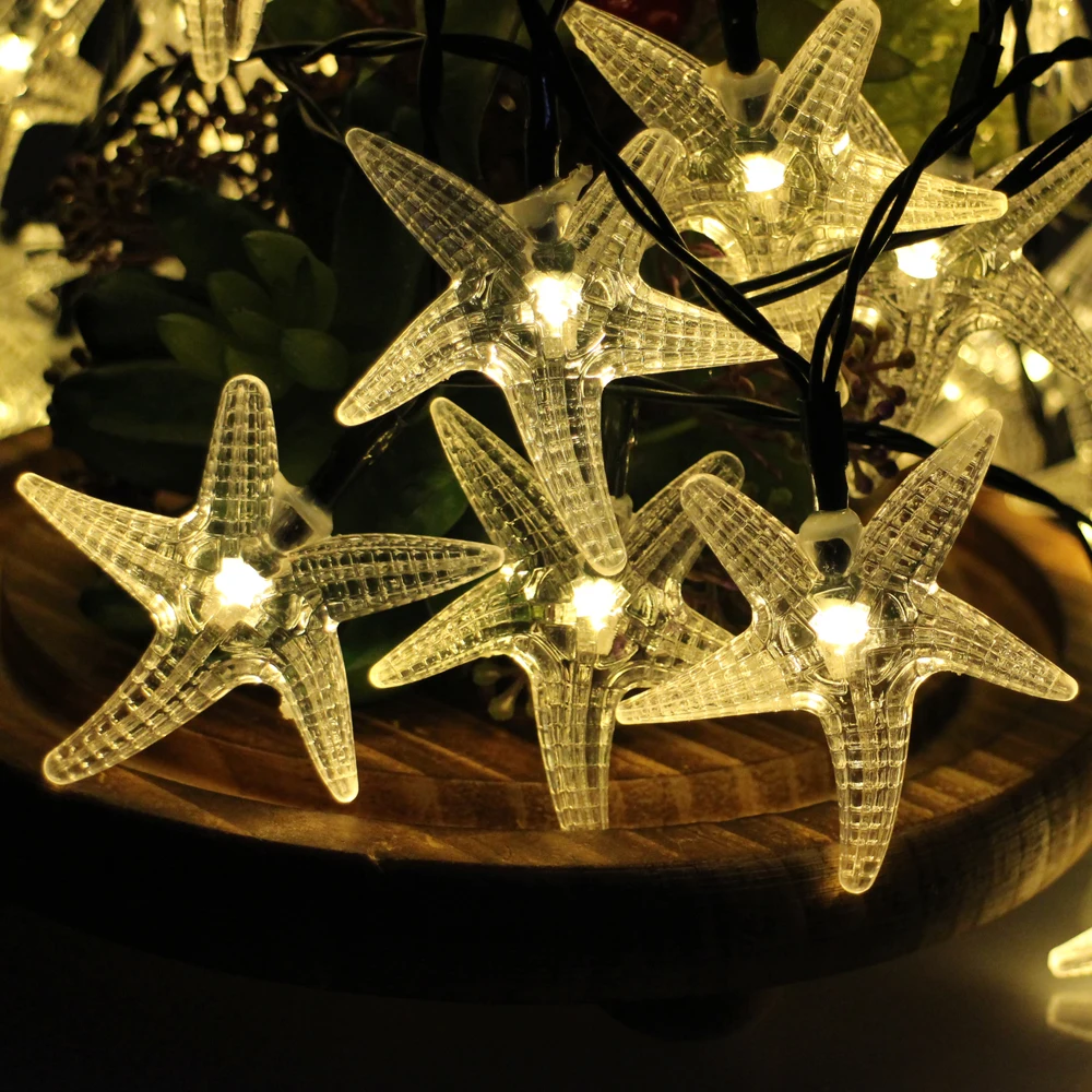 30 светодиодный 6 м китайские фонарики для вечеринки с батарейками Starfish