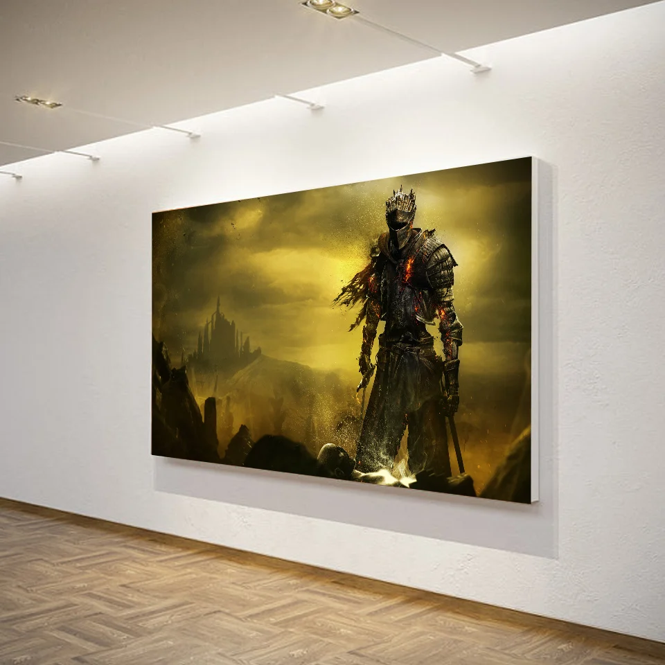 1 шт. Холст Искусство Картина темная душа череп воин HD Печать настенное искусство