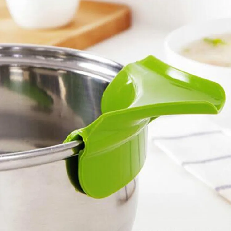 Silicone Kitchen Pot Round Deflector Edge Creative Tools Liquid Funnel Accessories | Дом и сад