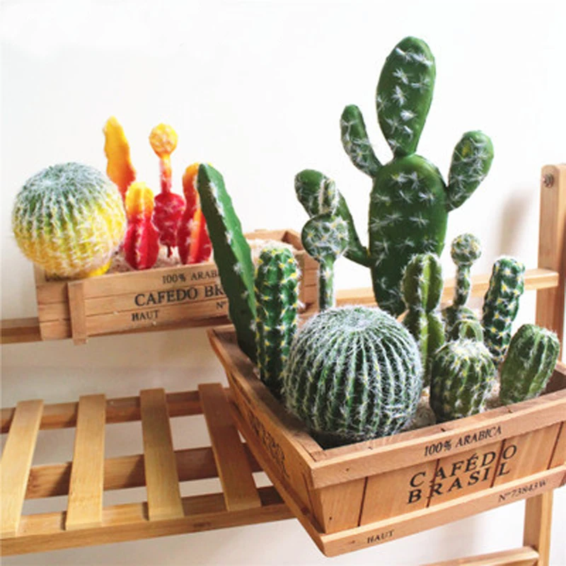 1pc Artificial Plants Vivid Cactus Decoration Fake Flower Wedding /Party/Bedroom/Office Decorations Fake Plants Home Decoration