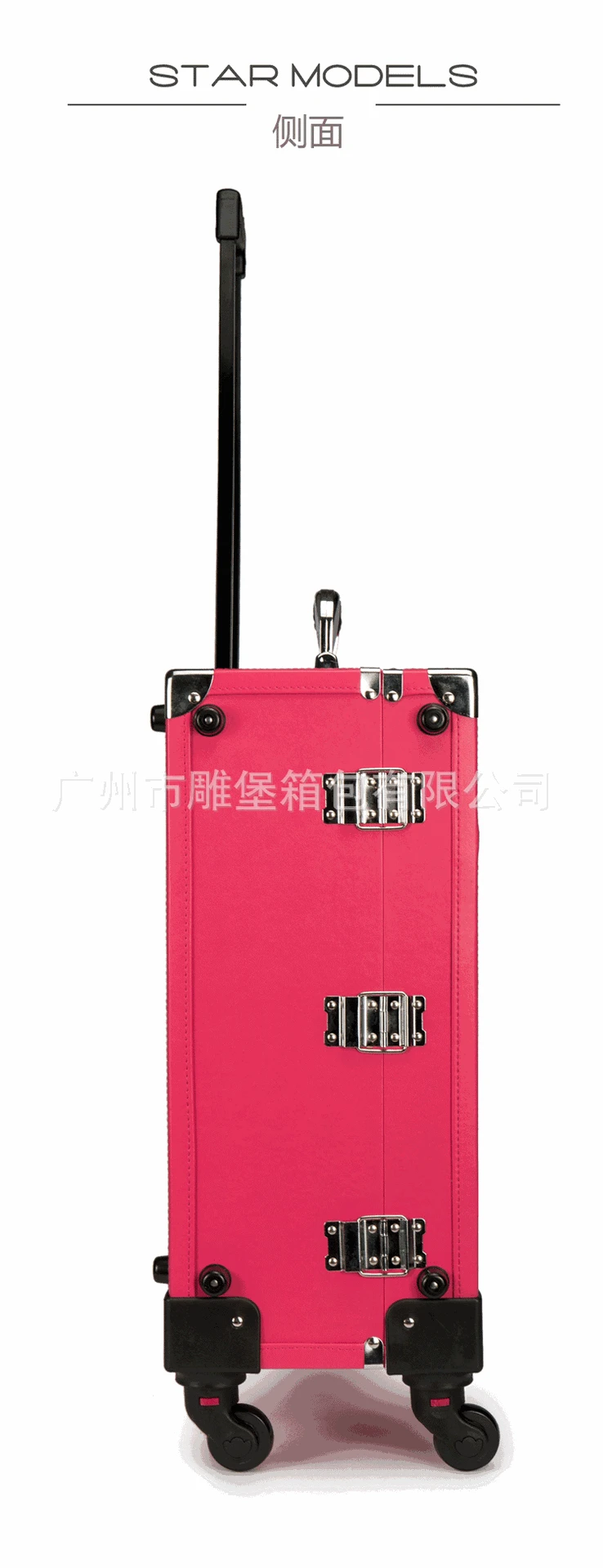 В США коробка для хранения косметики Поезд Макияж косметический чемодан Органайзер на колесиках Красота Чехол светодиодный светильник мультимедиа