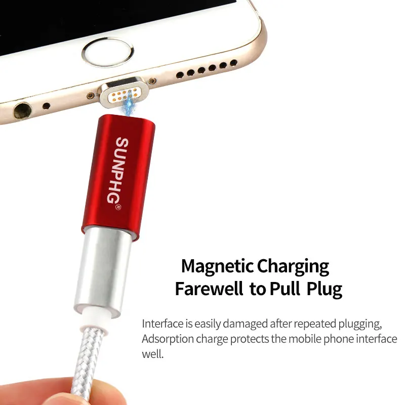 SUNPHG Магнитный зарядный адаптер для передачи данных конвертер iPhone металлический