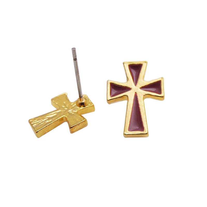 2019 new Enamel tassel Necklace For Women Lover's Gold And Silver Color Chain Cross Small Religious Jewelry | Украшения и
