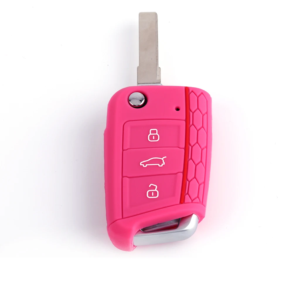 Забавный силиконовый резиновый чехол для ключей от автомобиля Polo 2016 2017 2018 Golf7 MK7