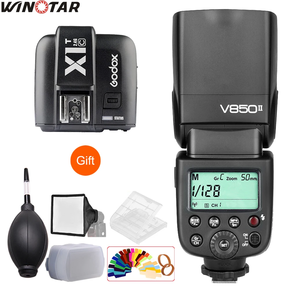 Godox V850II 2 4G Беспроводная система X литий-ионная батарея вспышка + X1T триггер для Canon