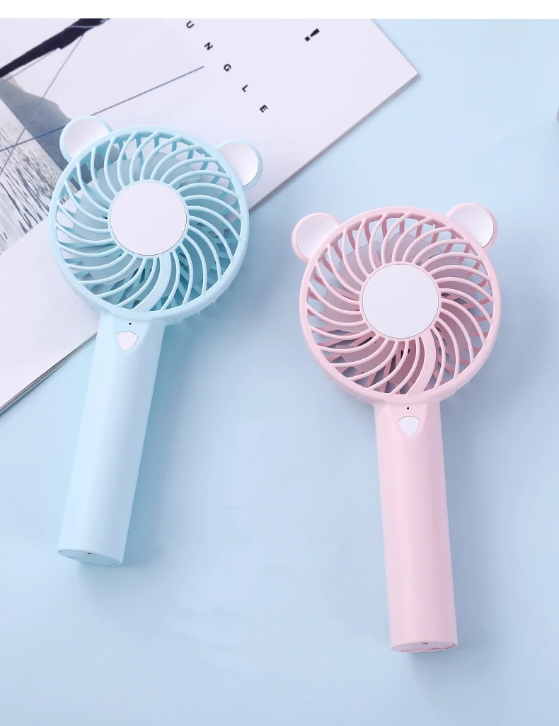 Медведь Детский вентилятор usb зарядка красочный окружающий свет немой