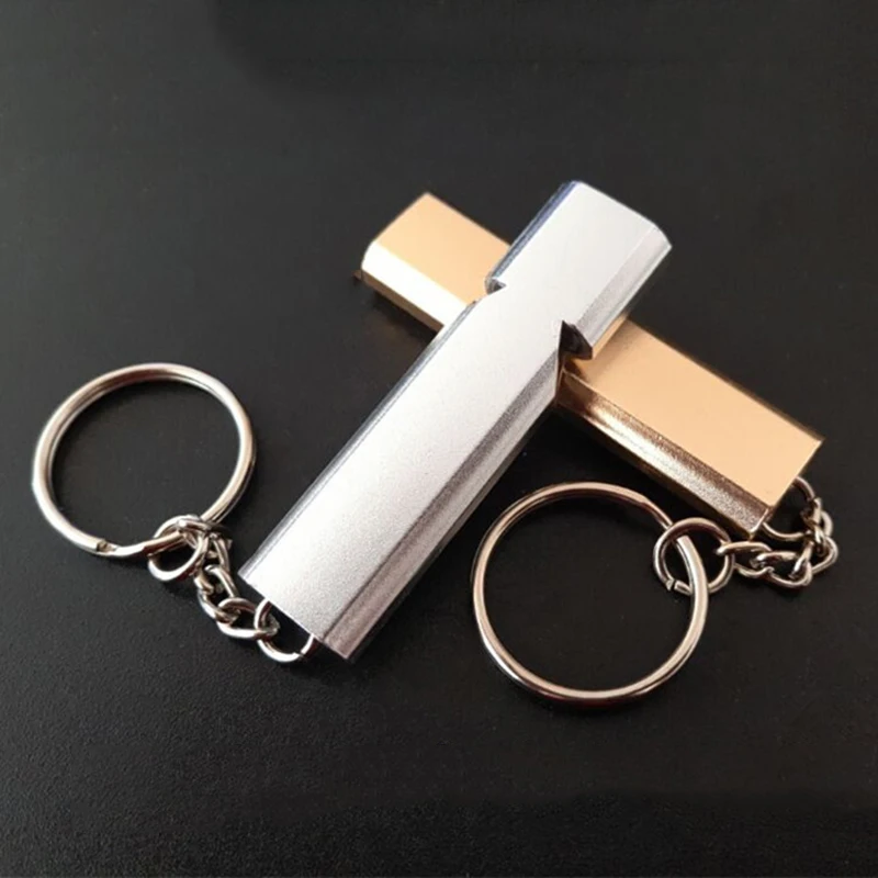 3 цвета Высокая частота двойная трубка выживания свисток Труба Открытый