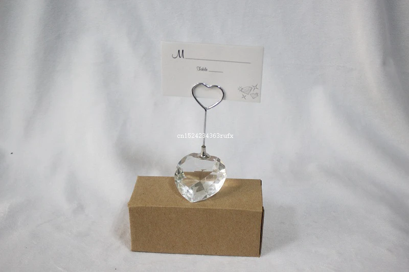 50 шт. держатель для карт в форме сердечка с кристаллами свадебный подарок гостей