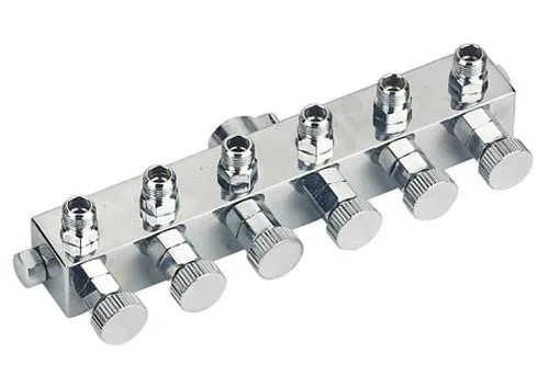 6 способ Аэрограф Воздушный шланг splitter и регулируется замера коллектор один 1/4