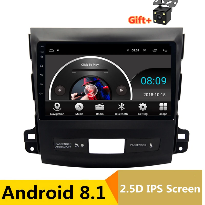 9 &quot2.5D IPS Android 8 1 автомобильный DVD мультимедийный плеер GPS для Mitsubishi Outlander 2006 2012/Peugeot