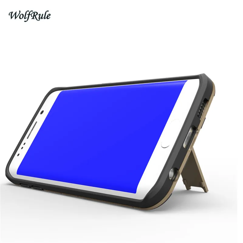 Чехол wolfrole для Samsung Galaxy S6 Edge мягкий чехол из ТПУ + ПК чехол-подставка G9250 | Мобильные
