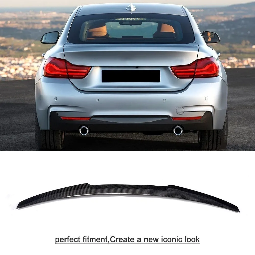 Free Shipping F36 Carbon Fiber Spoiler fit for BMW 4 Series Gran Coupe Rear Trunk Boot Wing 420i 428i 435i 418d 13-2018 | Автомобили и