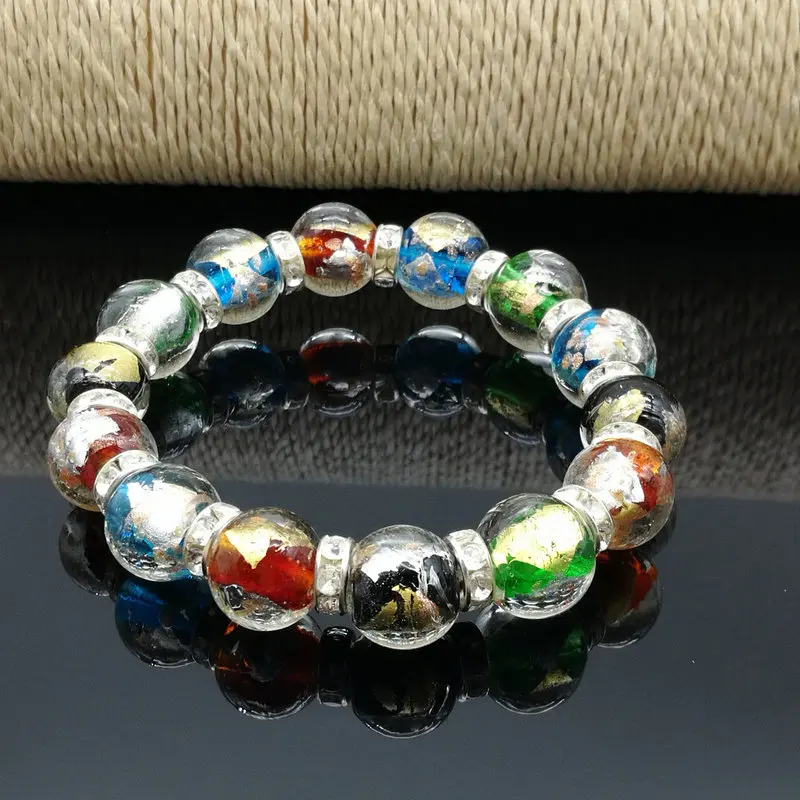 Браслет из муранского стекла стразы 12 мм 2 шт.|bracelet bracelet|rhinestone braceletglass bracelet |