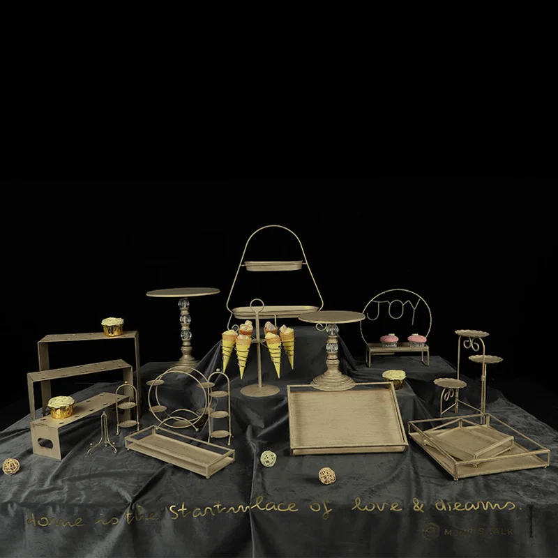 Украшение для десертного стола цвета шампанского золотые свадебные вечерние