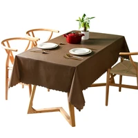 solid decorative pvc tablecloth colorful super waterproof oilproof rectangular wedding dining table cover tea table cloth