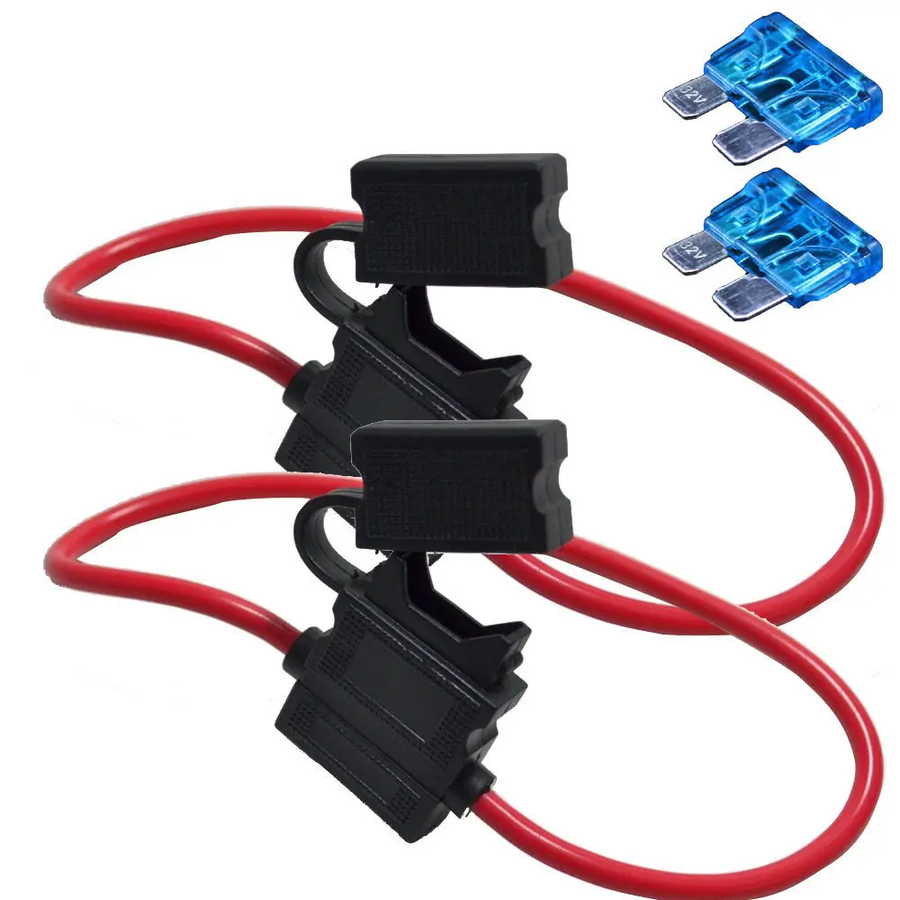 

EE support 2 X 10 Gauge ATC Fuse Holder W/ FUSE IN-LINE AWG Wire Copper 12 VOLT Blade Sales