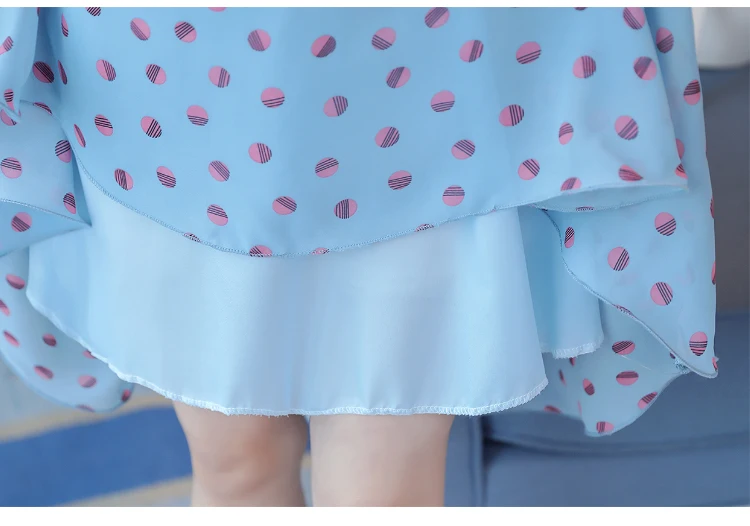 

Summer Long Ruffle Sleeve Pregnancy Clothing Maternity Dot Dress Nursing chiffon Dress Pregnant Women Breastfeeding Clothes